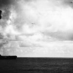 Hornet under attack during the Battle of the Santa Cruz Islands