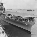 USS Hornet at its launching