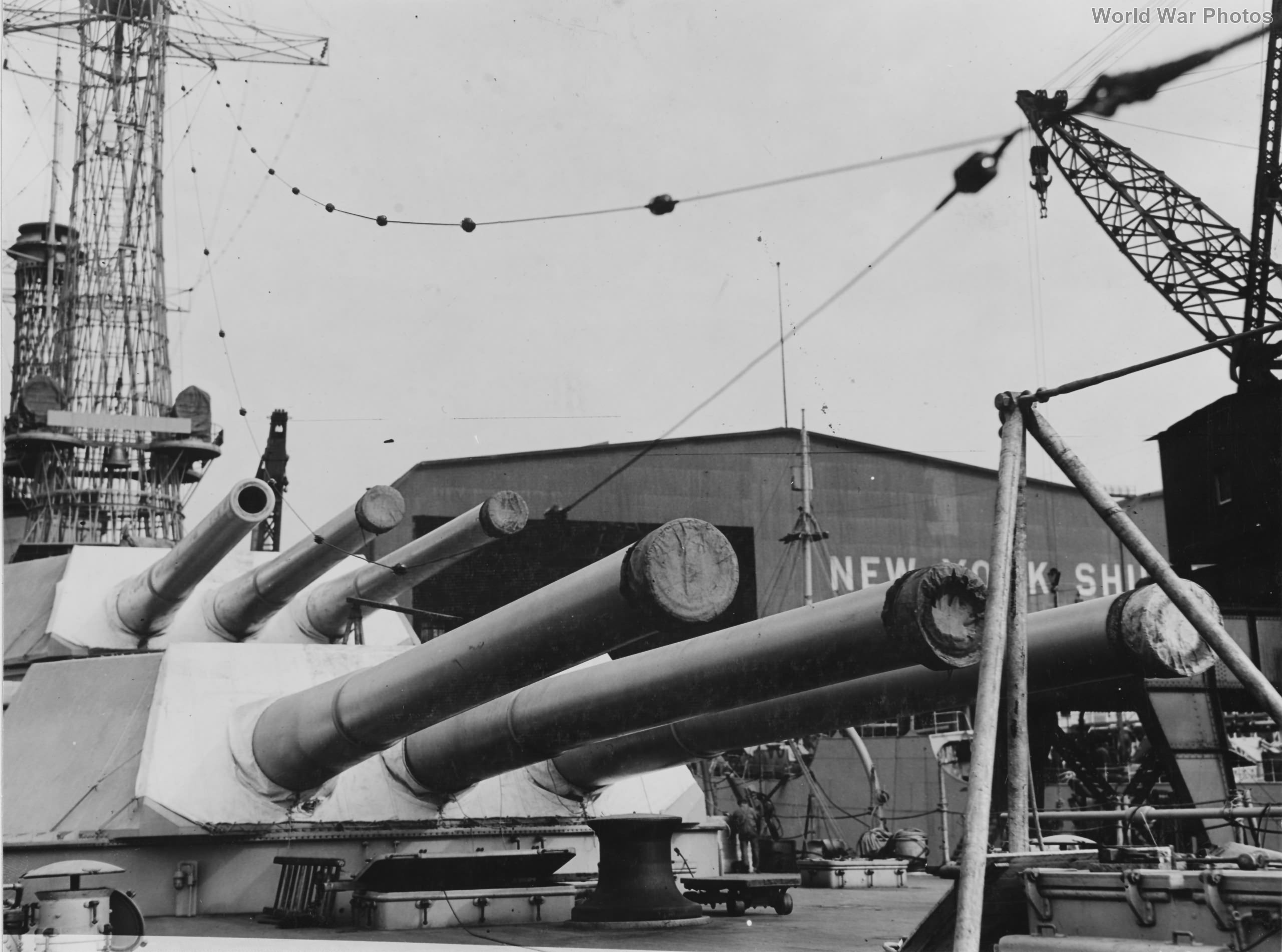 USS Idaho BB-42 at New York Shipbuilding Corp 1919