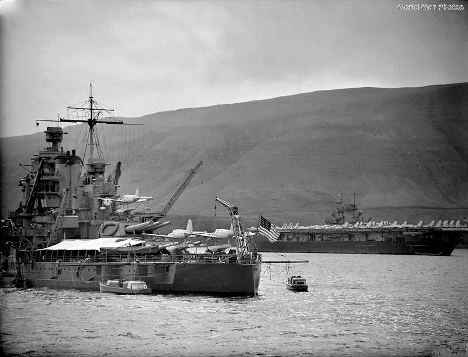 USS Idaho and carrier USS Wasp October 1941