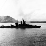 USS Idaho bombarding Iwo Jima February 1945