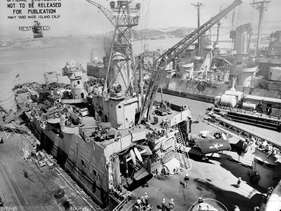 Heavy cruiser Cruiser USS Indianapolis, 12 July 1945