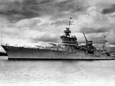 Cruiser USS Indianapolis (CA-35) at Pearl Harbor 1937