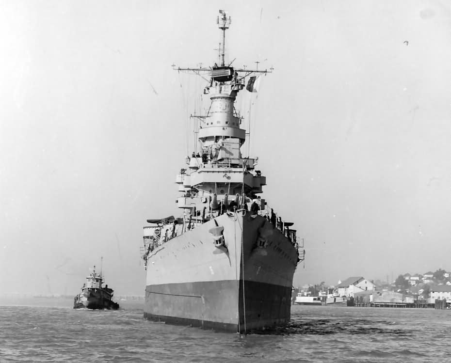 USS Indianapolis CA-35 Cruiser Bow in 1944