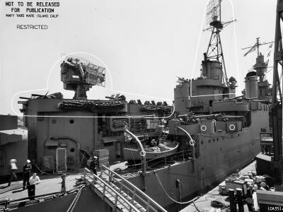 USS Indianapolis (CA-35) Mare Island Navy Yard 1 May 1943