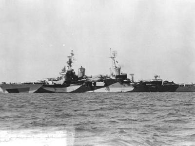 USS Indianapolis (CA-35). off San Francisco California 1 May 1944