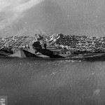 USS Intrepid pictured underway off U.S. Naval Drydocks Hunters Point near San Francisco