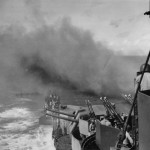 Japanese Suicide Plane hits USS Intrepid CV-11 off Luzon 1944