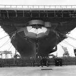 Launch of US Aircraft Carrier USS Intrepid CV-11 26 April 1943