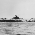 USS Intrepid CV-11 hit by Japanese Kamikaze November 1944