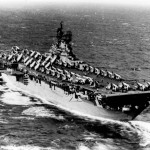 USS Intrepid CV-11 underway in the waters off Panama – 8 December 1943