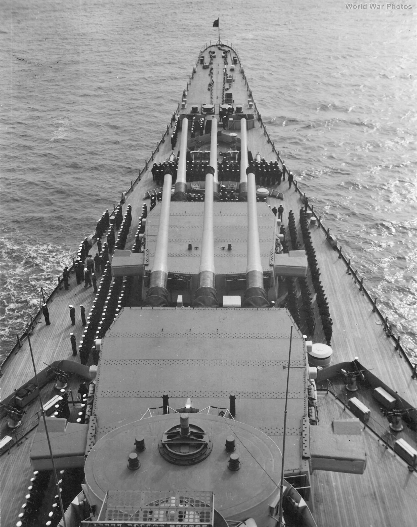 fore turrets of USS Iowa