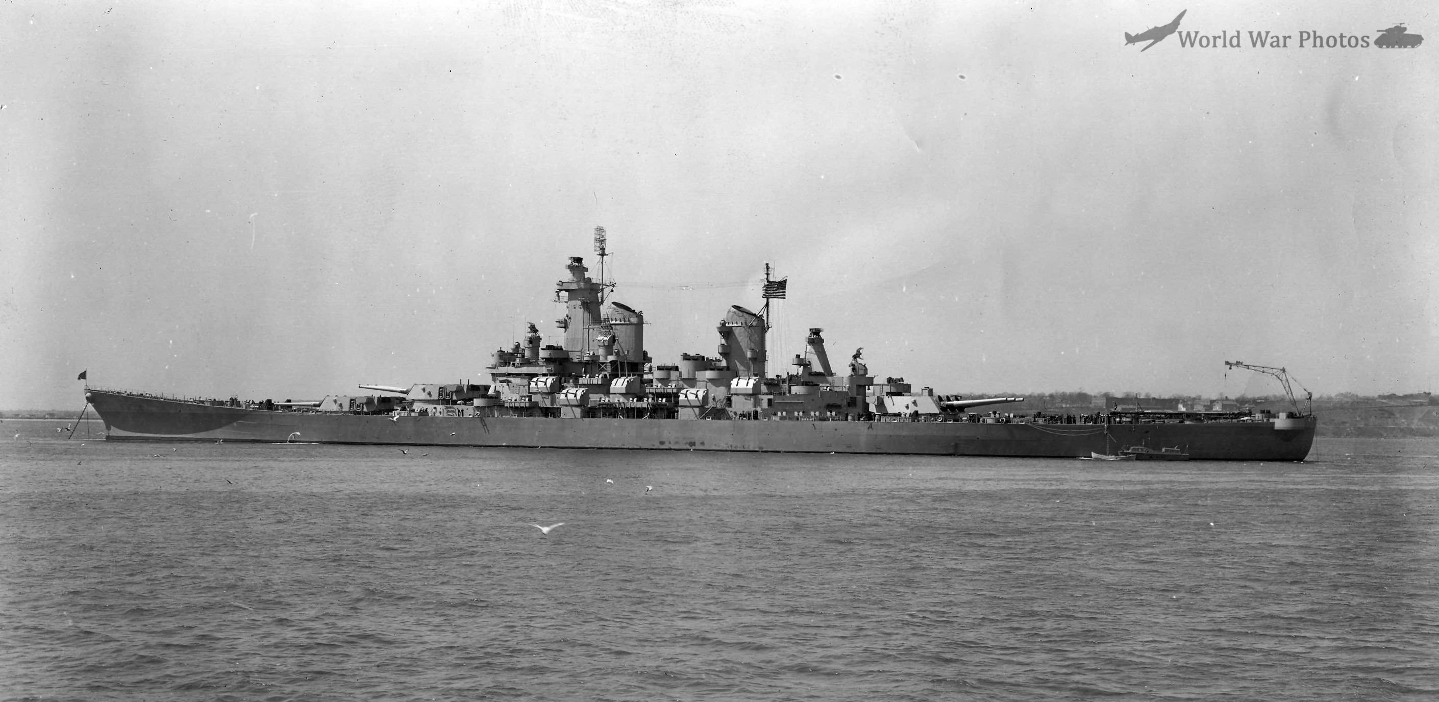 USS Iowa undergoing shakedown