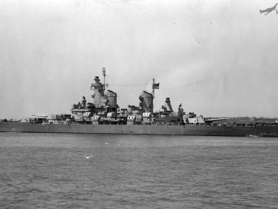 USS Iowa undergoing shakedown
