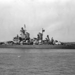 USS Iowa undergoing shakedown