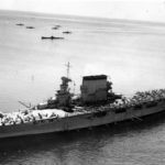 Aerial view of USS Lexington CV-2