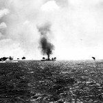 USS Lexington CV 2 after an attack by Japanese carrier aircraft