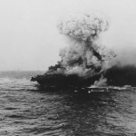 explosion rocks USS Lexington CV-2 Battle of Coral Sea