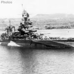 Battleship USS Maryland in camouflage