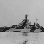 Battleship USS Maryland BB-46 in camouflage