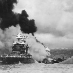 Battleships USS Maryland and USS Oklahoma after Pearl Harbor Attack 1941