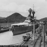 USS Maryland in Pedro Miguel Lock