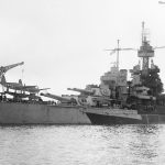 USS Maryland Puget Sound 25 April 1944 stern