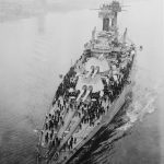 Battleship USS Maryland BB-46 bow