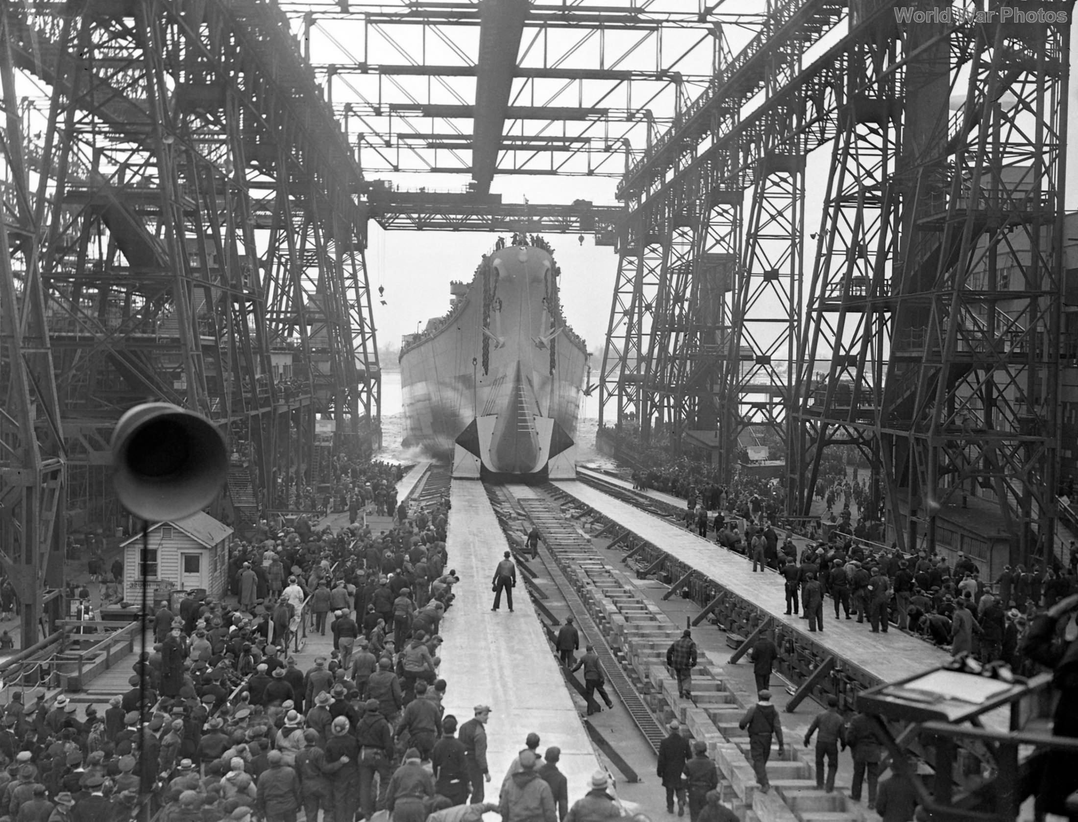 Launch of USS New Jersey 1942
