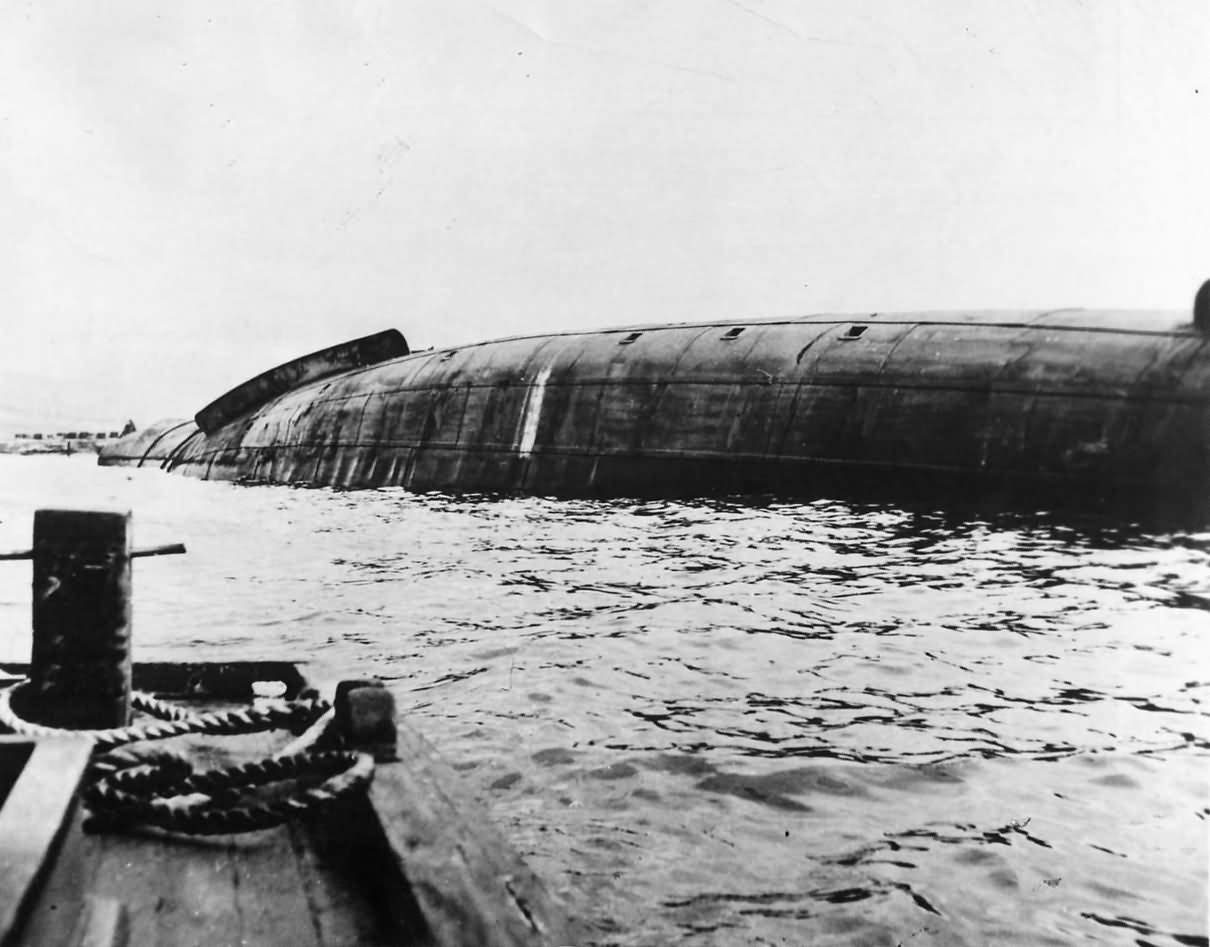 Wreckage of USS Oklahoma BB-37 After Pearl Harbor Attack 1942