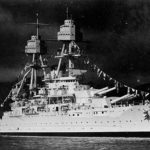 Battleship USS Oklahoma BB-37 photographed before the WW2