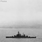 USS Pennsylvania bombarding Attu Island 11 May 1943