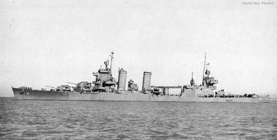 USS San Francisco broadside Mare Island February 1943