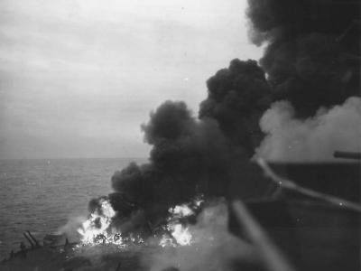 Fires on USS Saratoga after Japanese attack off Chichi Jima