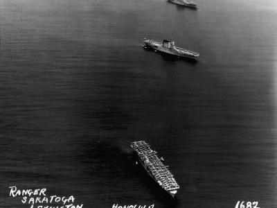USS Lexington CV-2, Saratoga CV-3 and Ranger CV-4 – April 1936