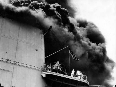 Aircraft carrier USS Saratoga in 1932
