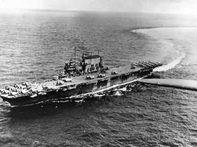 Aircraft carrier USS Saratoga (CV-3) in 1944
