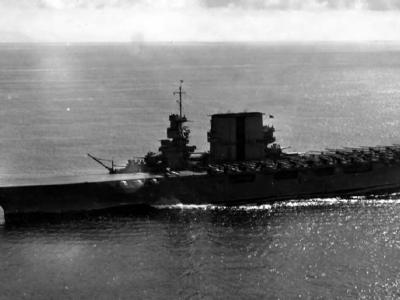 Aircraft carrier USS Saratoga underway, inter-war period 6
