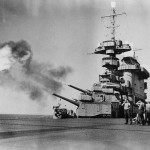 USS Lexington or the Saratoga firing its 8 inch guns