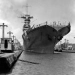 USS Saratoga bow view