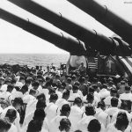 Chaplain Leads Memorial Service on USS South Dakota off Guam 1944
