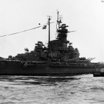 USS South Dakota entering the Golden Gate September 1945