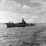 Submarine USS Guavina SS-362 carrying the rescued flyers of the 394th Bomb Squadron 5th Bomb Group