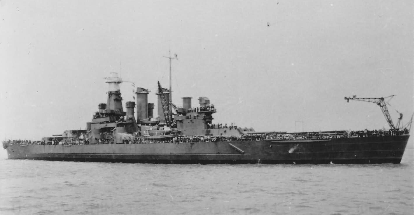 USS Washington BB-56 broadside