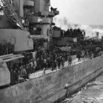 Returning veterans aboard USS Washington at Pier 88 in New York