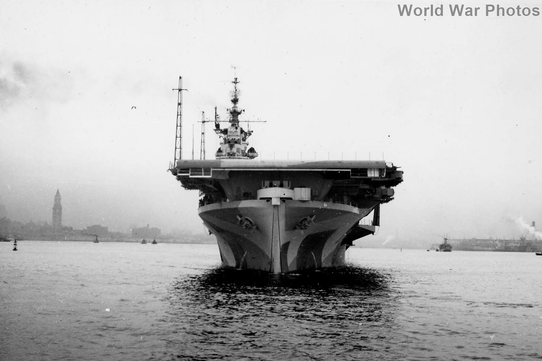 USS Wasp CV-18 at Boston March 15, 1944