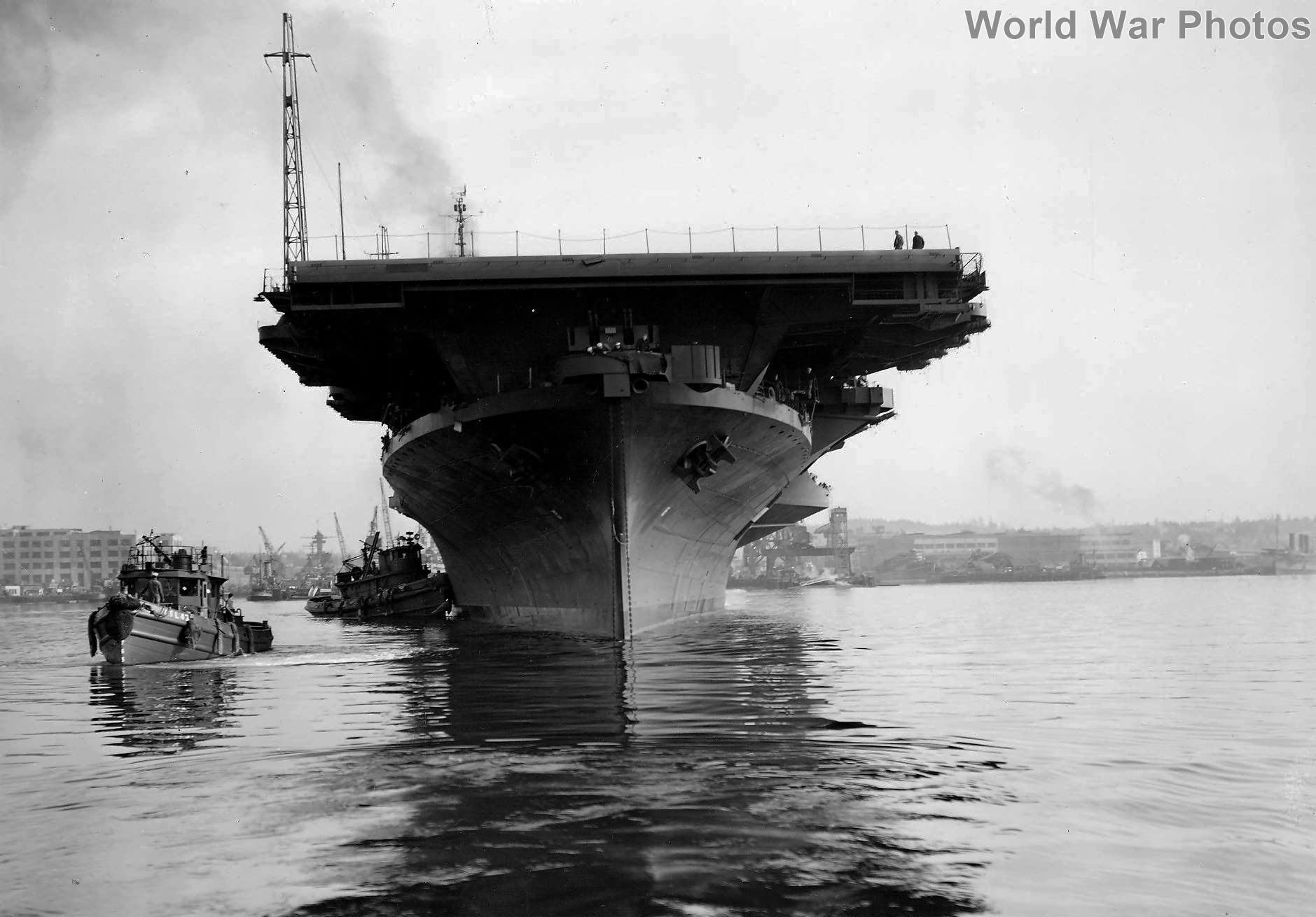USS Wasp CV-18 at Puget Sound Navy Yard in Bremerton on June 2, 1945