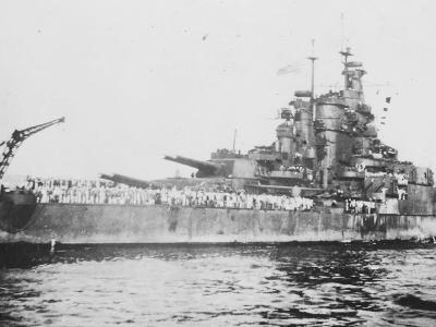 Battleship USS West Virginia BB-48 starboard
