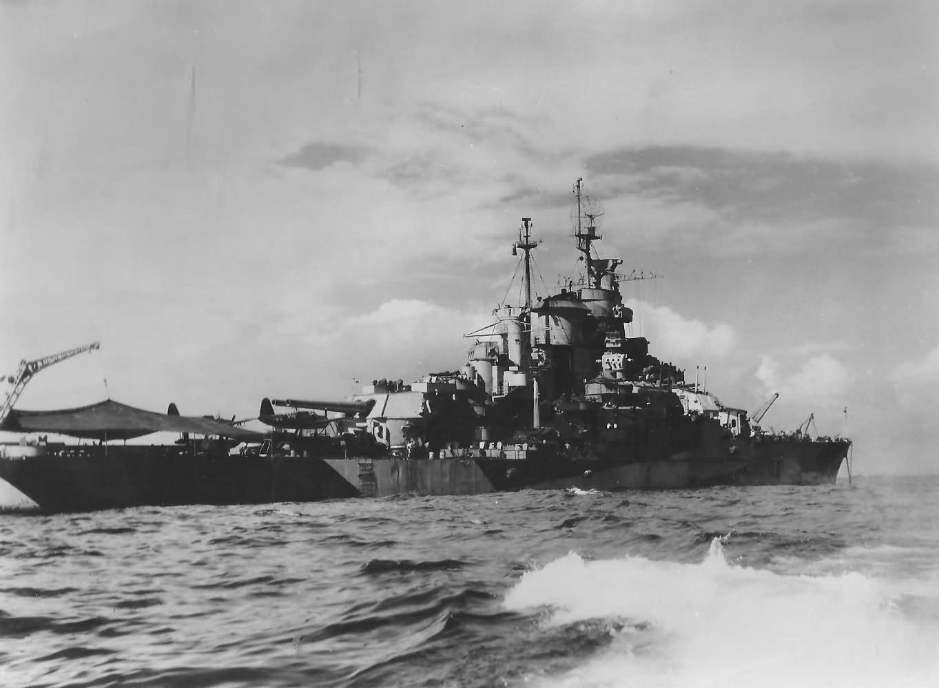 Battleship USS West Virginia BB-48 stern view