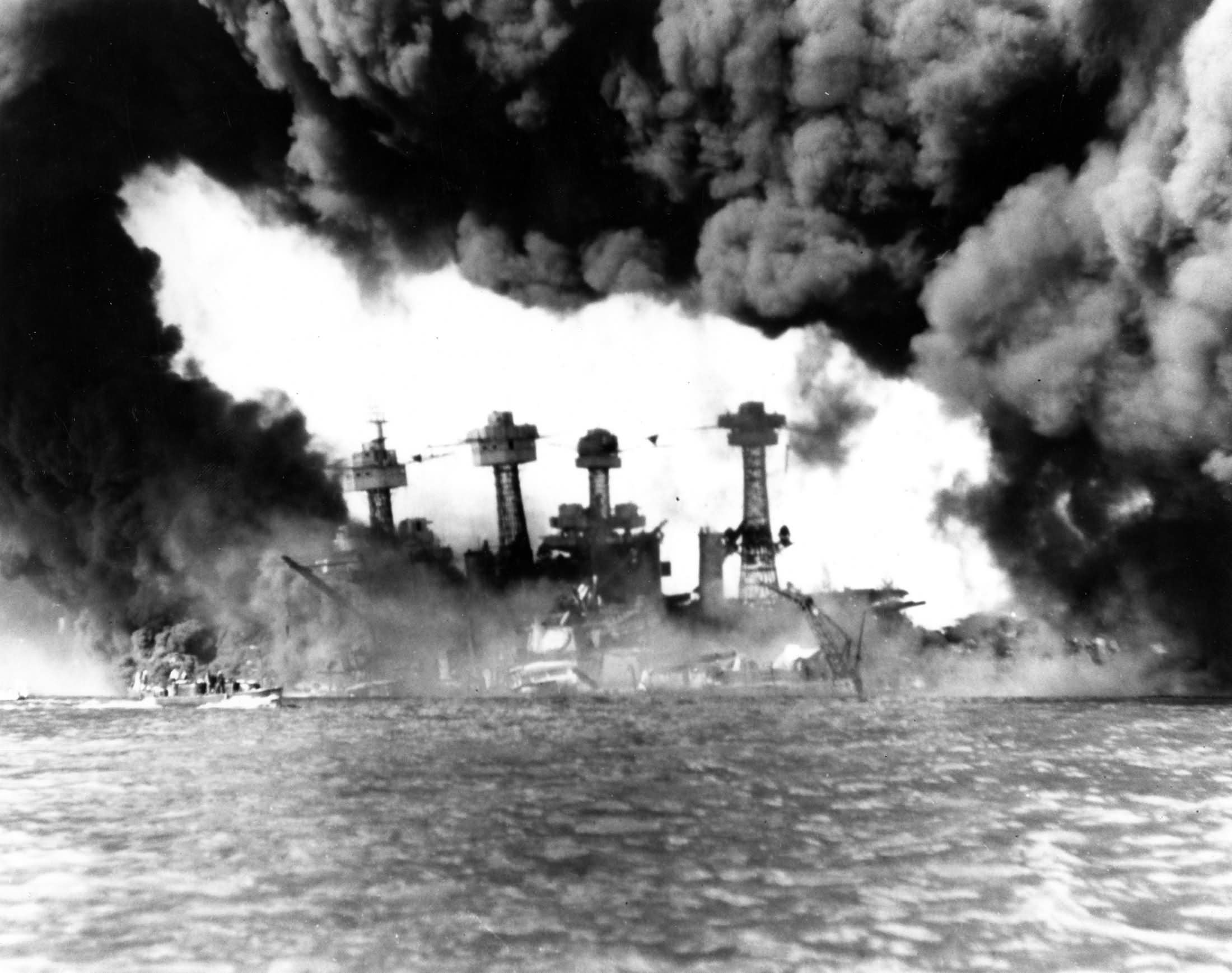 Battleships USS West Virginia and Tennessee – Pearl Harbor on 7 December 1941